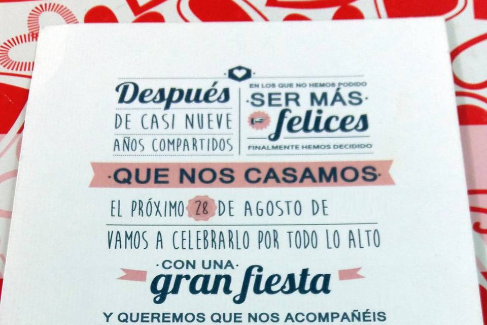 Invitación estilo Mr Wonderful