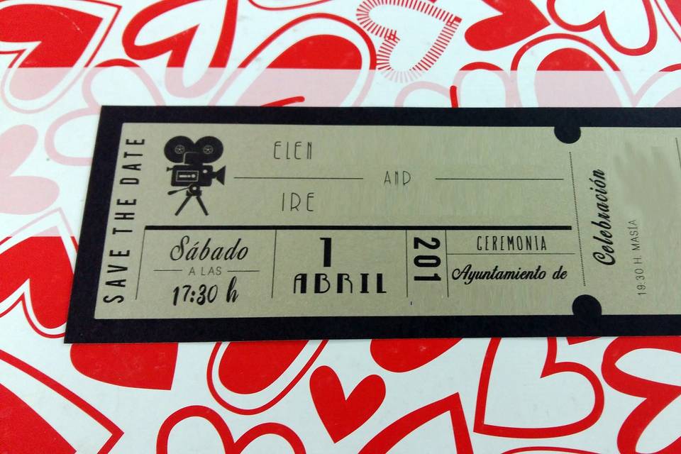 Invitación de entrada cine