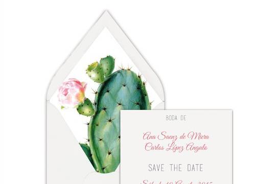 Invitación cactus