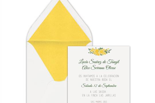 Invitación soleil flowers