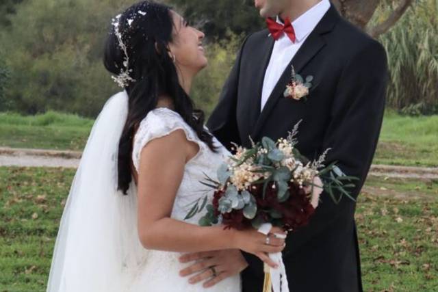 Ramo de novia y prendido de novio