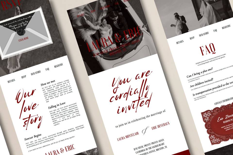 Website de Boda - Burgundy