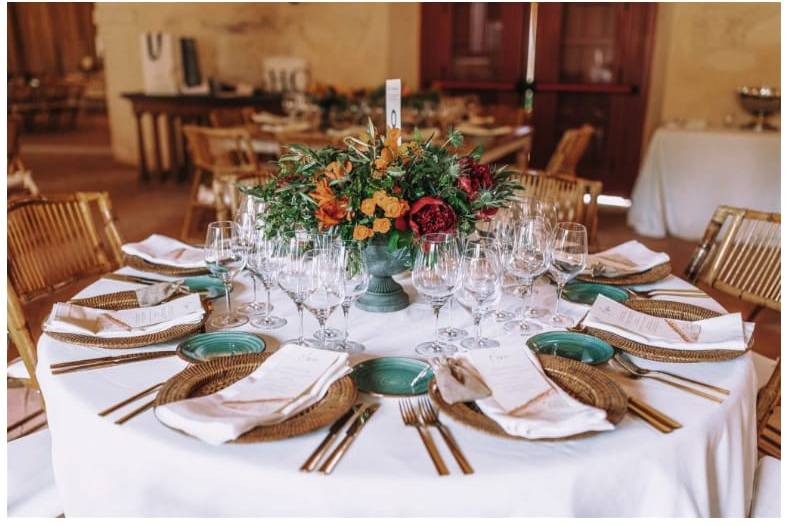 Decoración de mesa boda