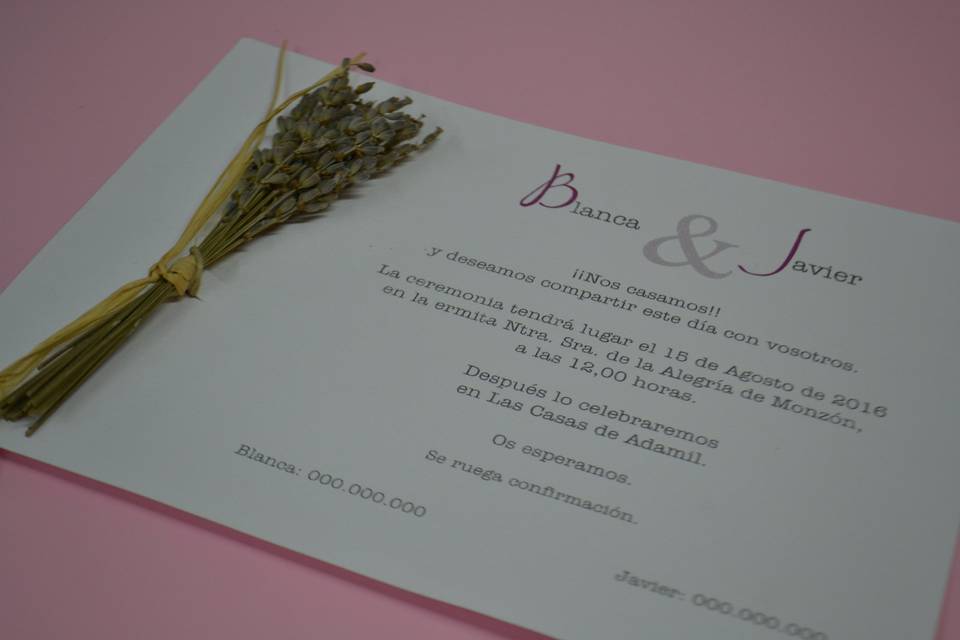 Invitación boda