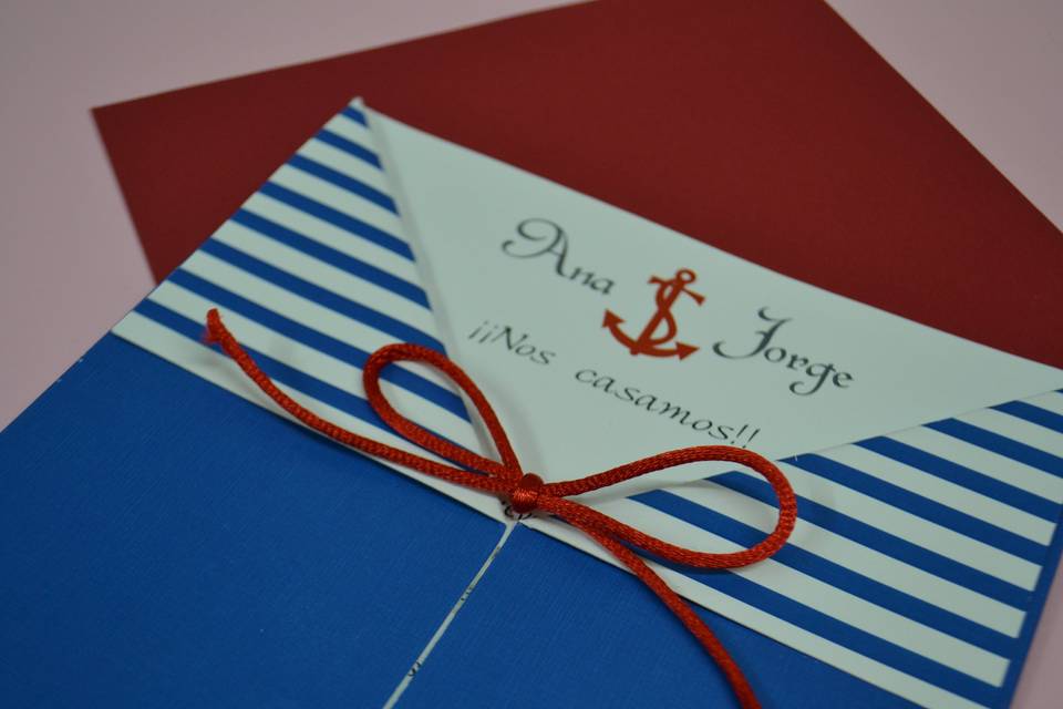 Invitación boda marinera