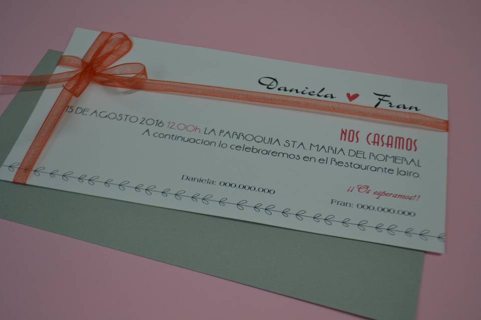 Invitación boda marinera