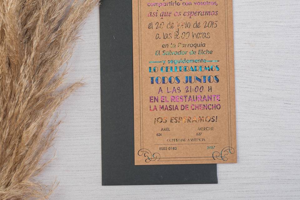 Invitación de boda