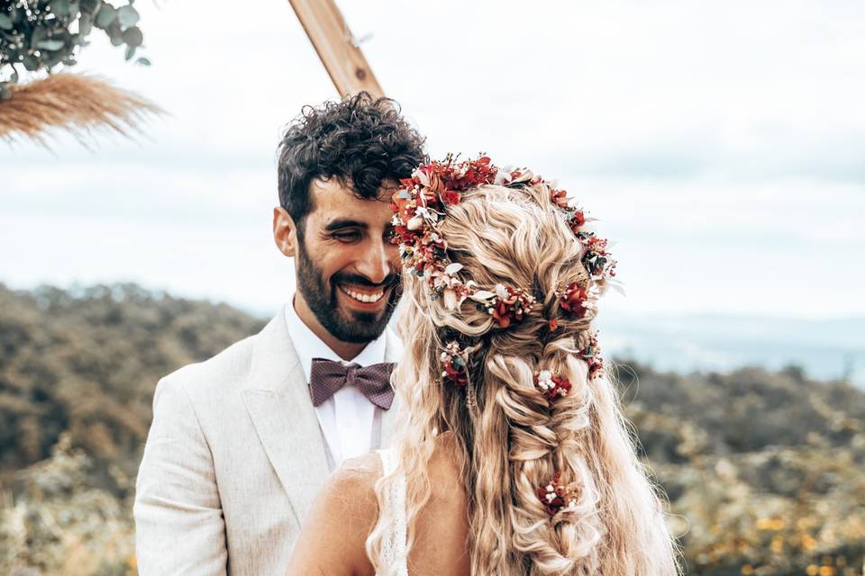 Peinados de novia boho