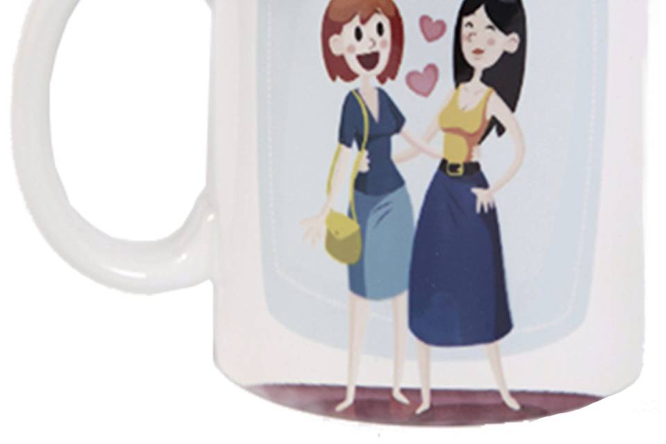 Taza pareja chicas