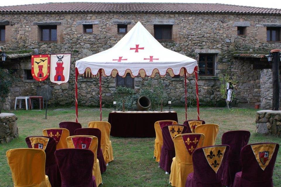 Celebración de boda medieval