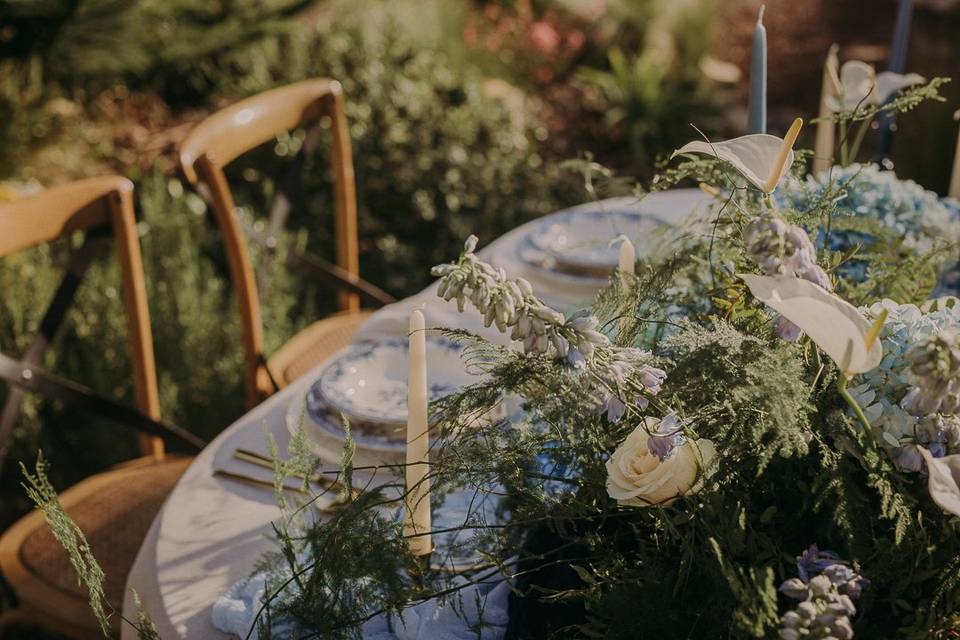 Deco mesa garden style