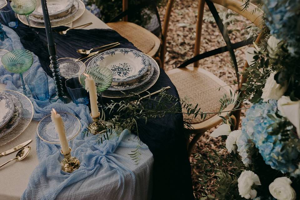 Decoración en azules