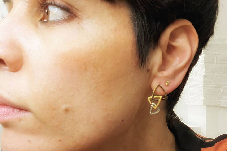 Pendientes de oro y brillantes