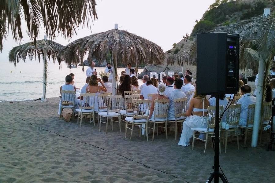 Ceremonia en Tropicana beach