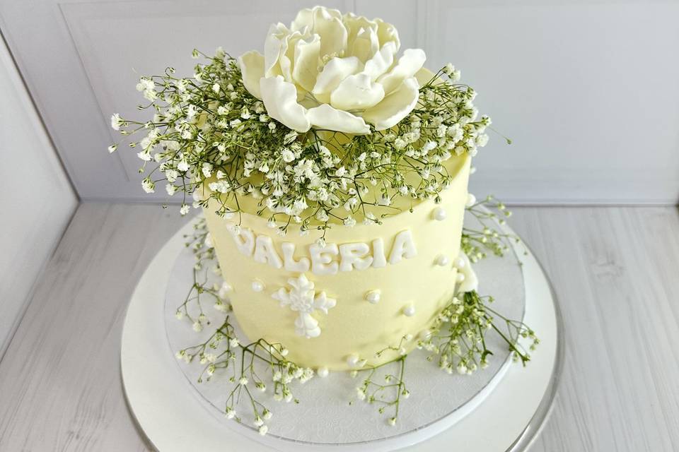 Tarta de peonia y paniculata