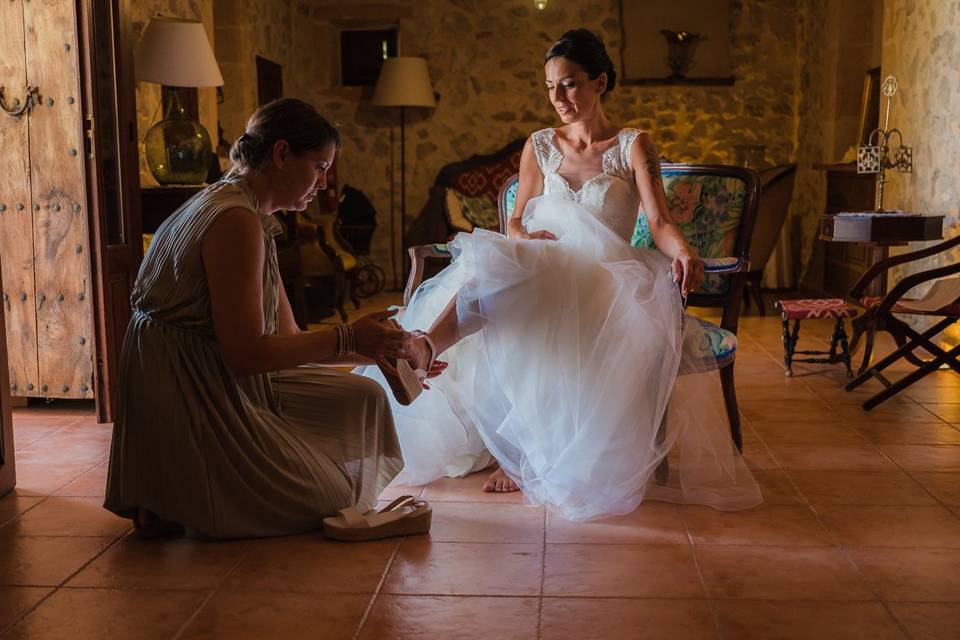 Preparativos de la  novia