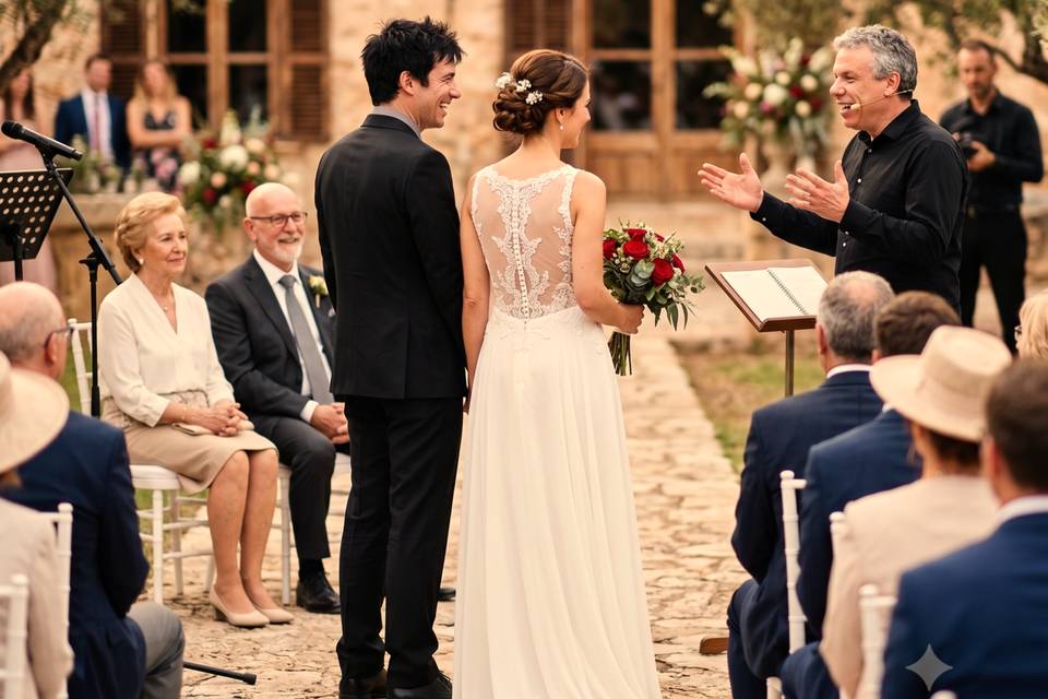 Boda muy poco seria