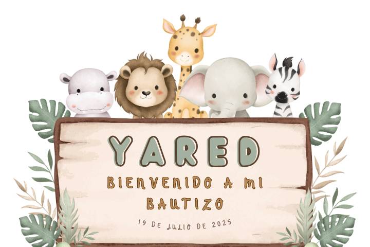 Cartel de bienvenida