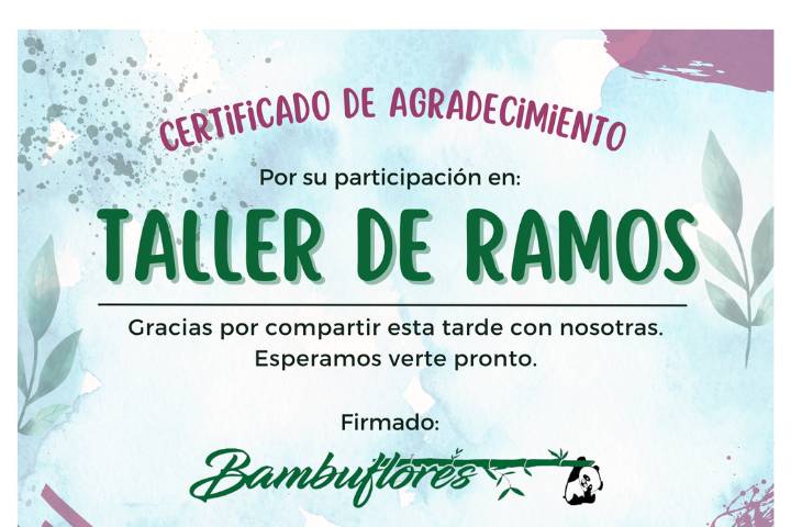 Certificado taller
