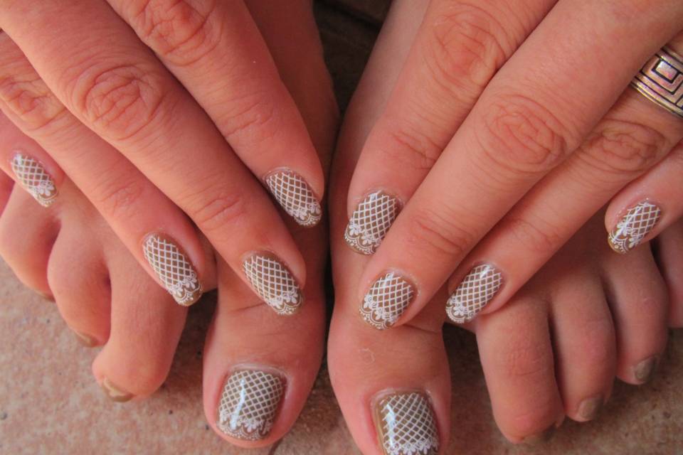 Manicura y pedicura a juego