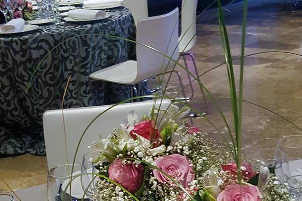 Detalles florales banquetes