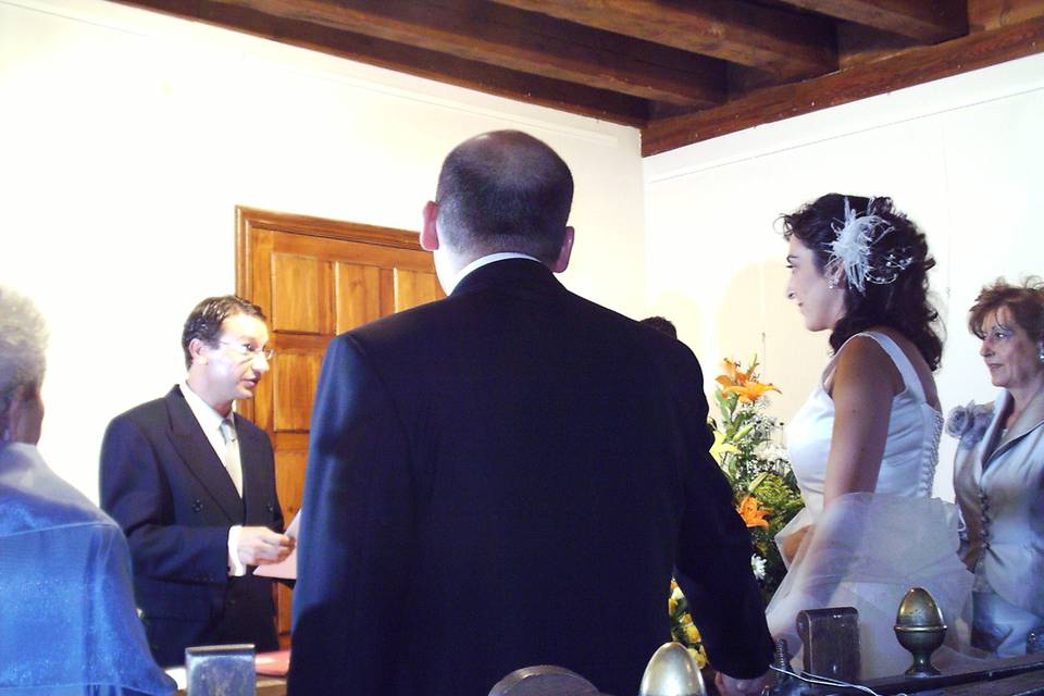 Ceremonia en el ayuntamiento de Pedraza