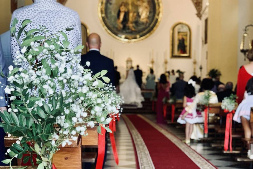 Arreglo prendidos iglesia