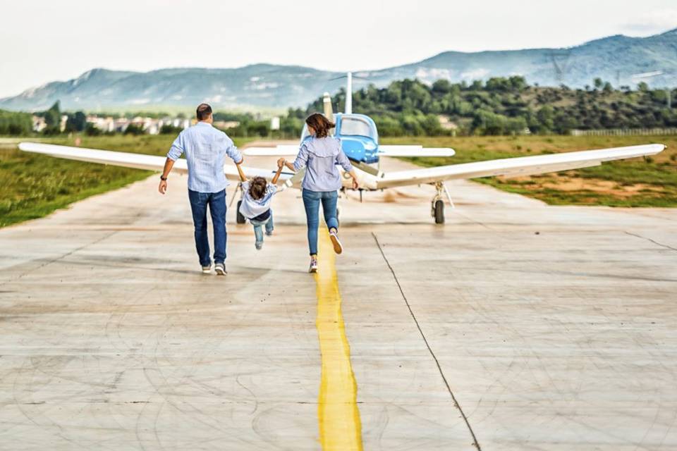 Preboda en aeródromo