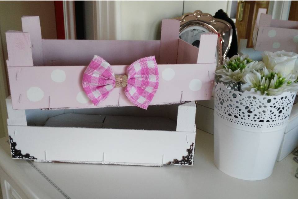 Caja de madera decorada