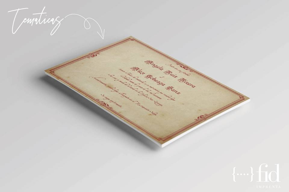 Invitación Boda Pergamino