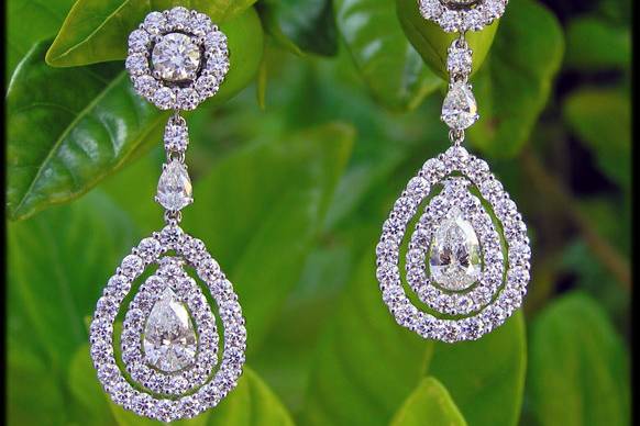 Pendientes de oro blanco con perlas australianas