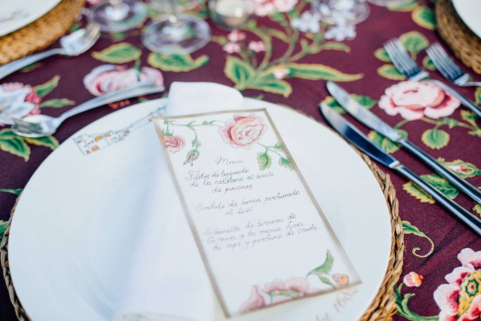 Decoración del banquete