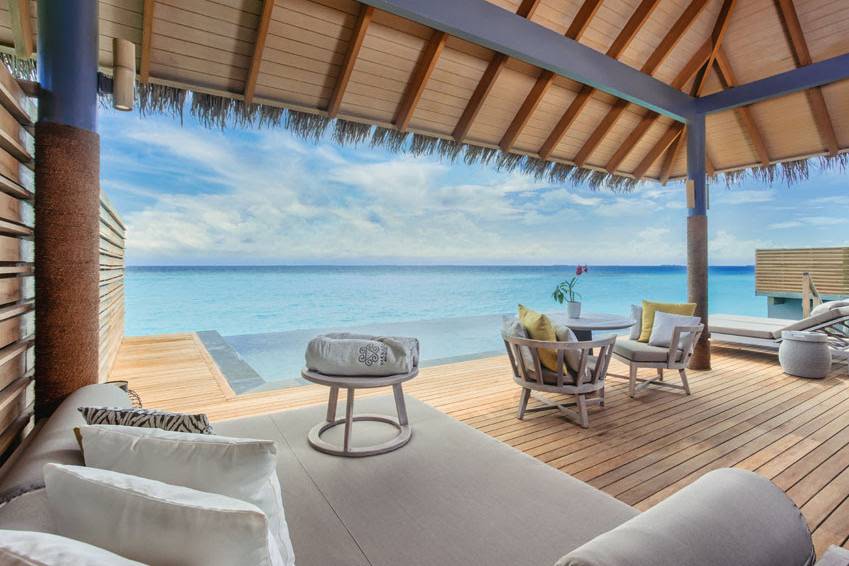 Villa con piscina en Maldivas