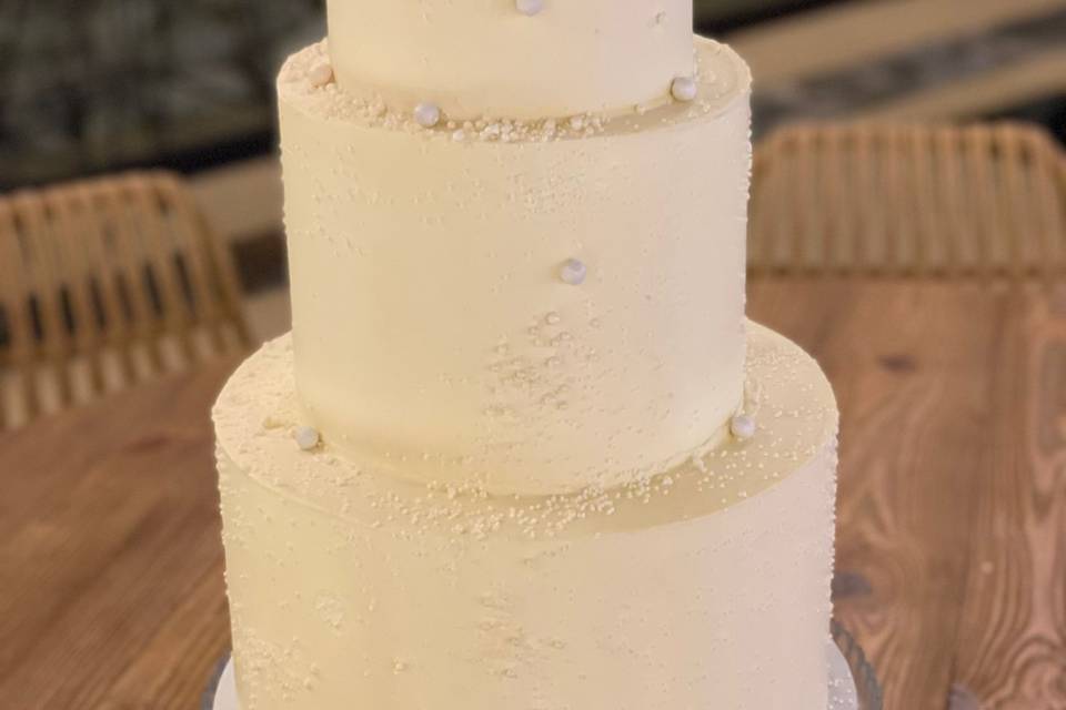 Tarta de boda de 3 pisos