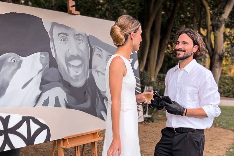 Junto a la novia