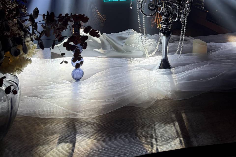 Banquete con luces
