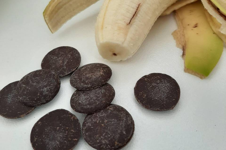 Plátano con chocolate