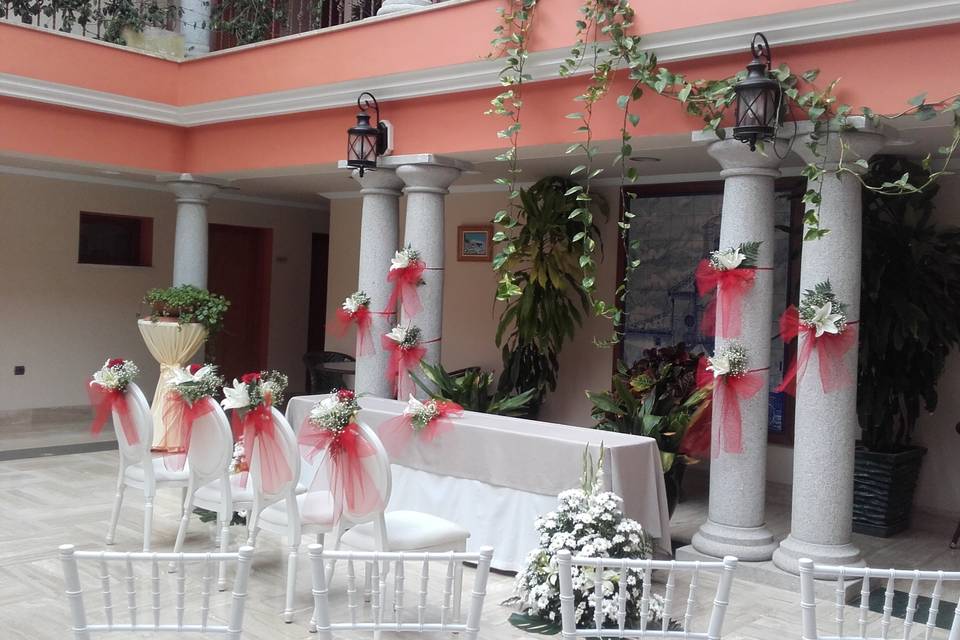 Decoración del banquete