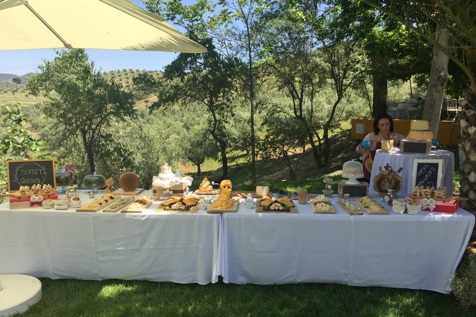 Mesa de quesos para bodas