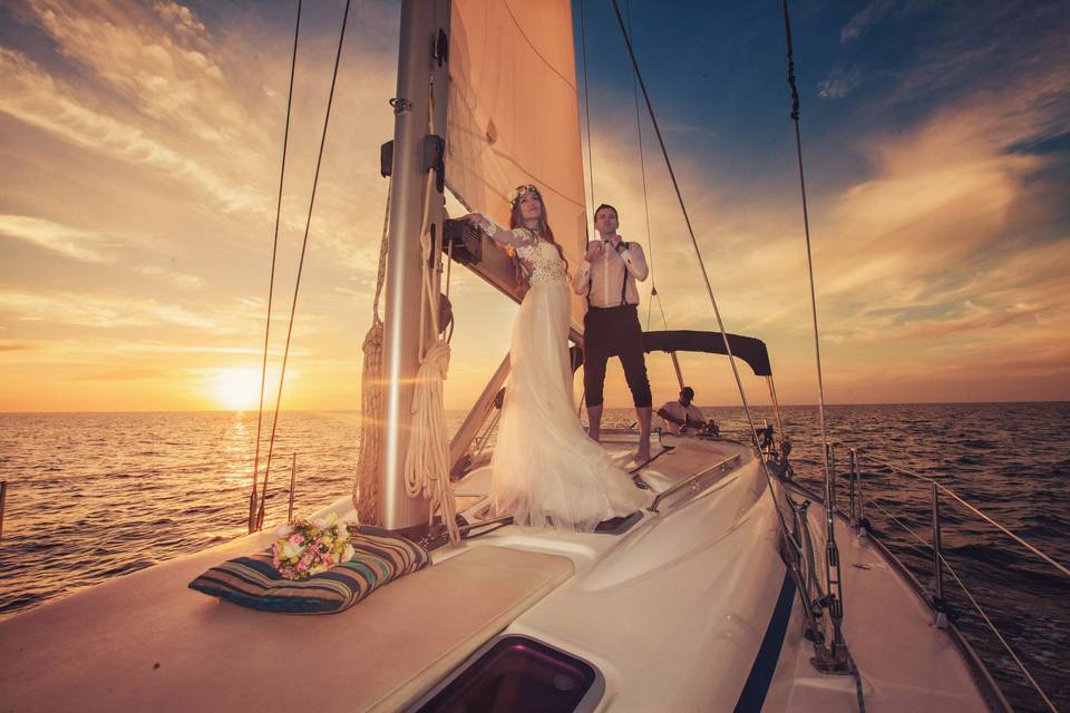 Boda en el barco