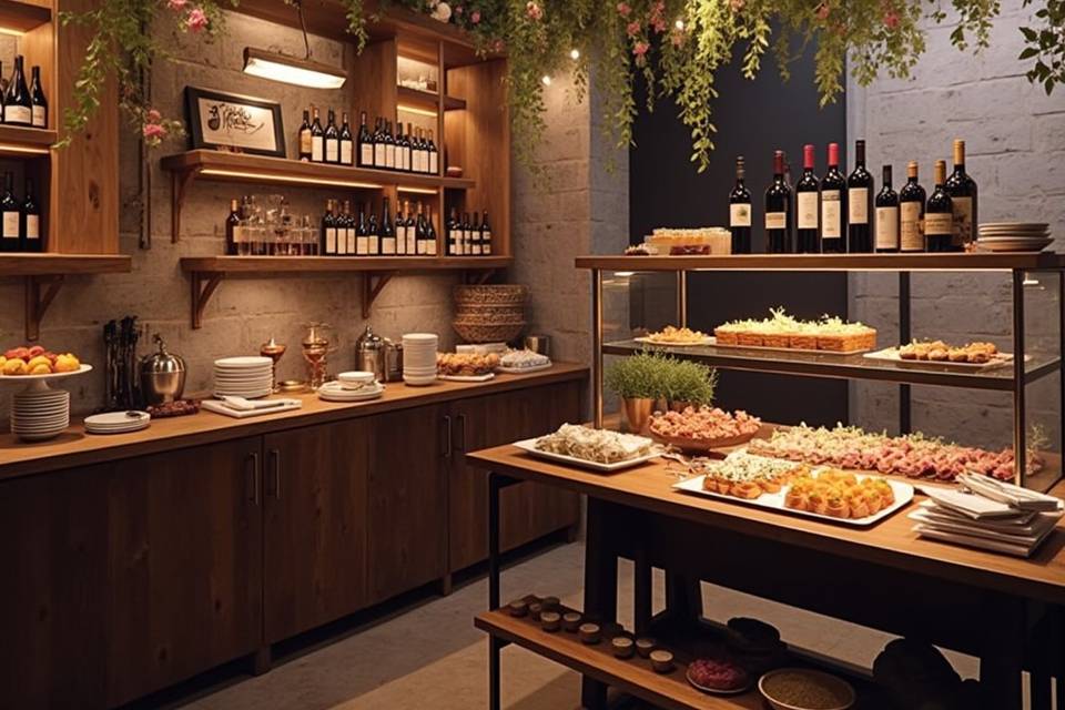 Buffet para fiesta.