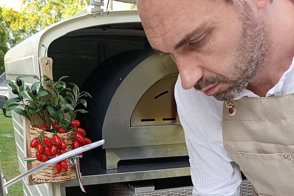Pizza elaborada al momento