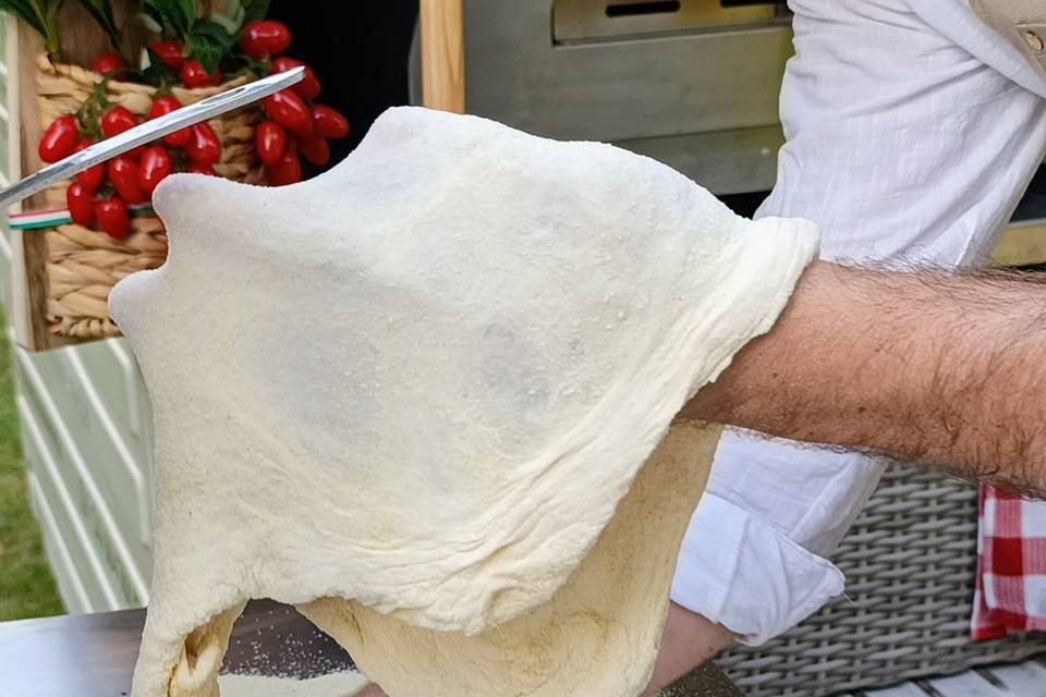 Pizza elaborada al momento