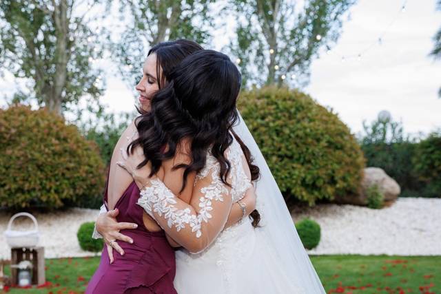 Novia abrazo