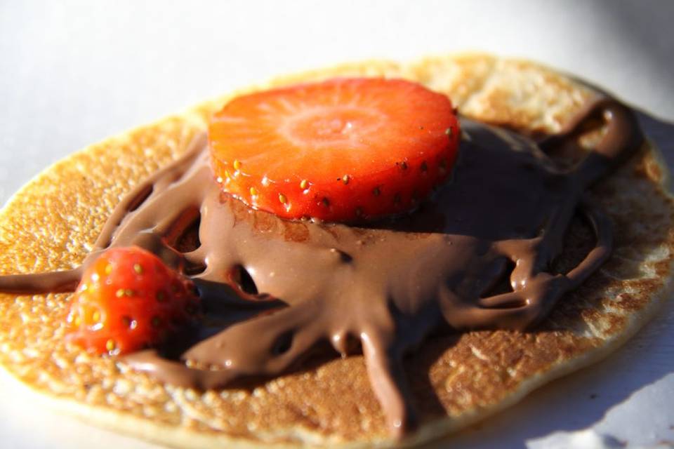 Pancake de fresa y Nutella