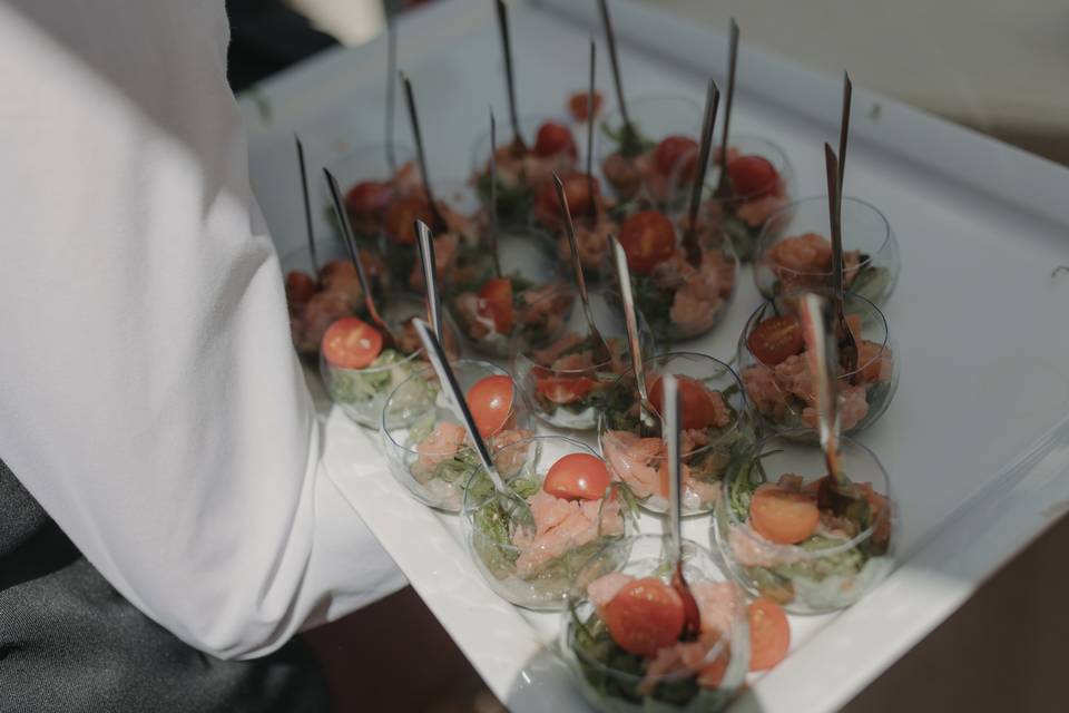 Aperitivo de salmón