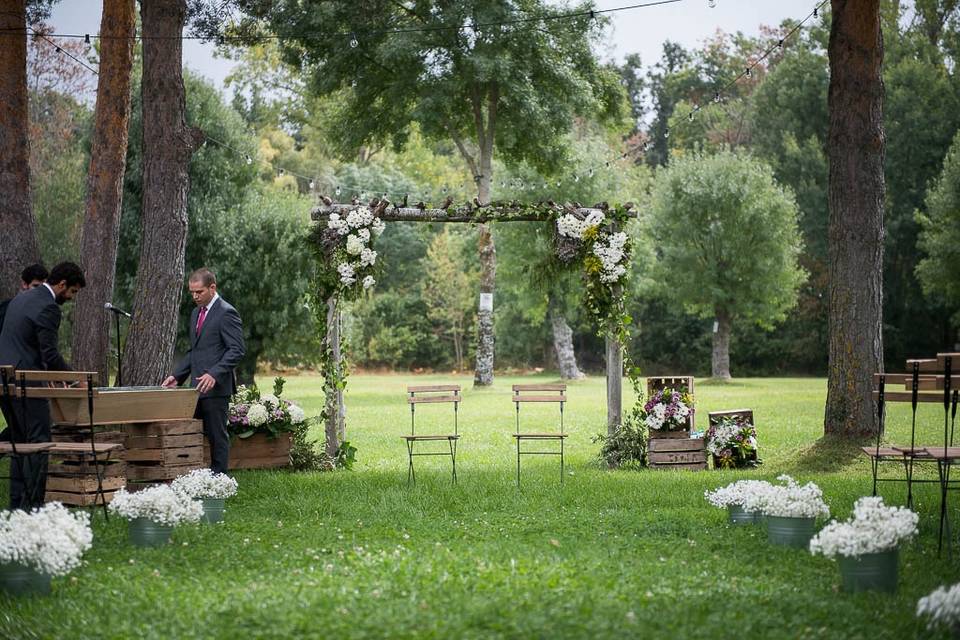 Decoración floral de la ceremonia