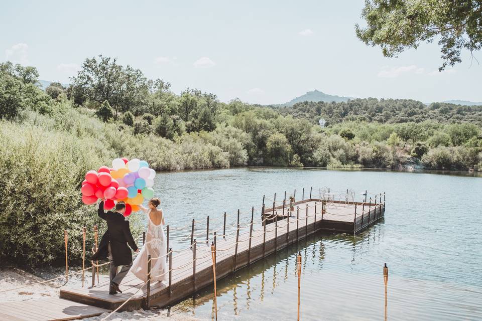 Globos en la finca