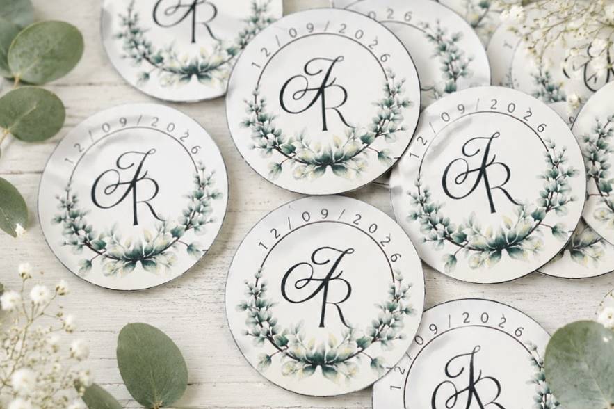 Logo-imán detalle boda