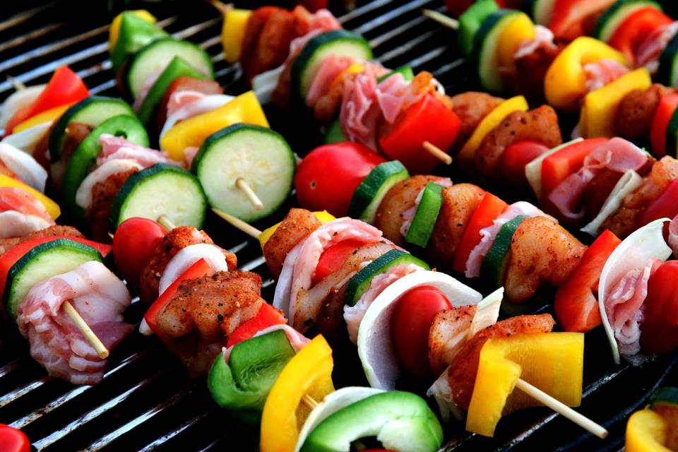 Pinchos de verdura a la brasa